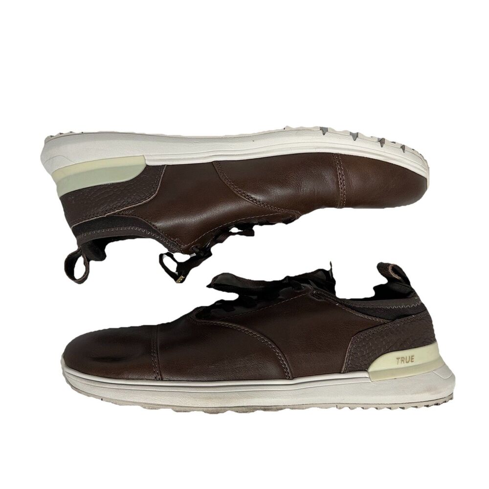 True Linkswear Lux Tour Golf Shoe Mens 15 Whiskey Brown Leather Casual Preppy